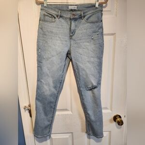 Light Blue Distressed Women Jeans